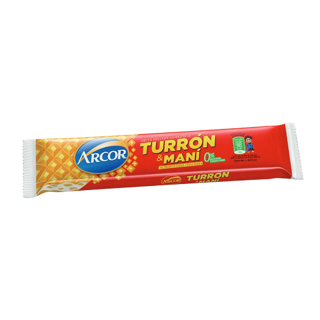 Arcor Turron & Mani - Hard Peanut Cream & Biscuit 25g unit