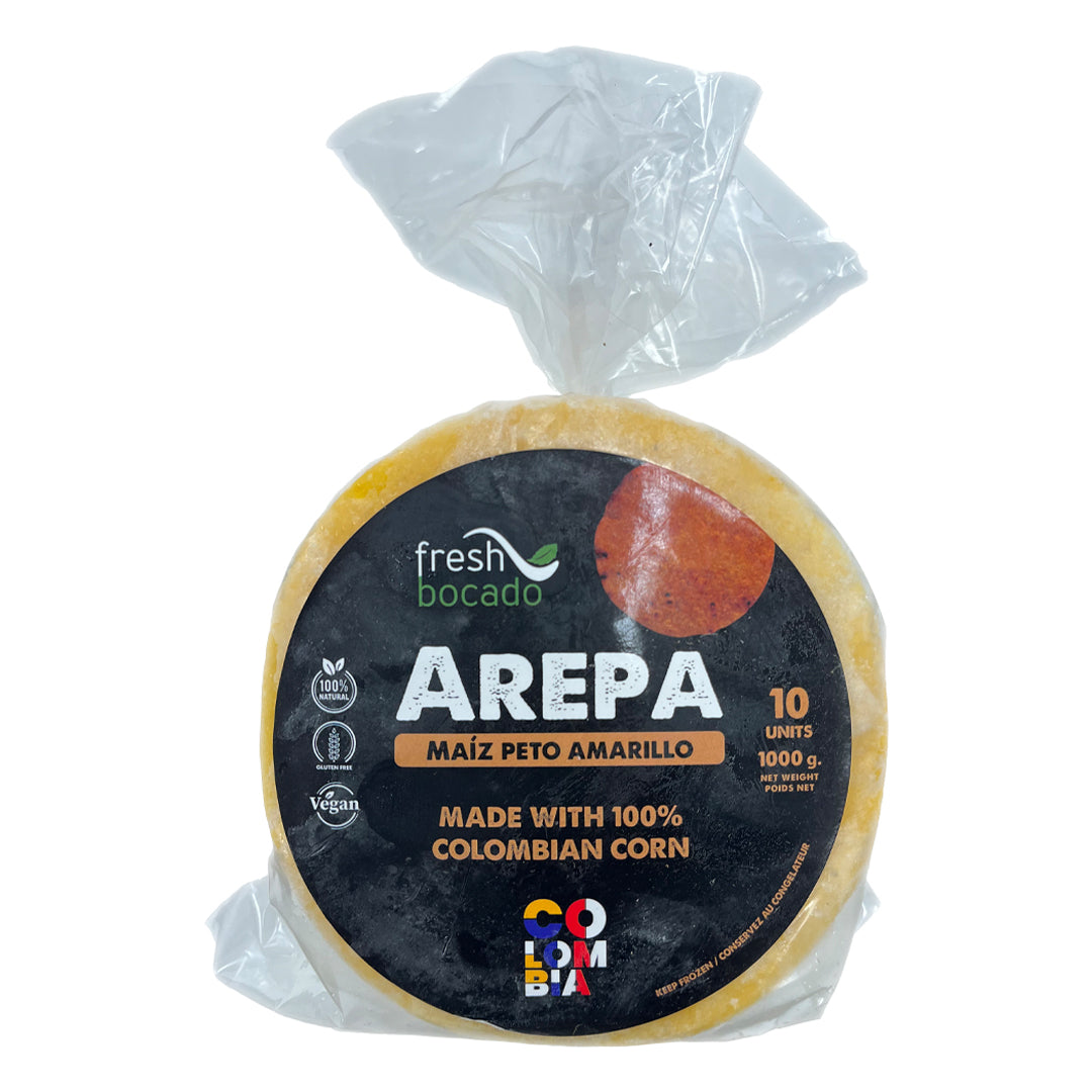 Fresh Bocado Arepa de Maiz Peto Amarillo - Yellow Corn Cub 1kg