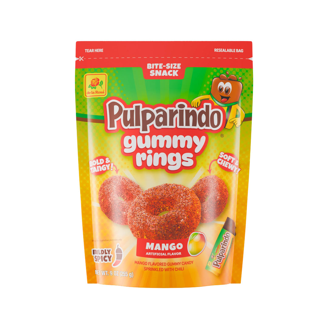 De La Rosa Pulparindo Gummy Rings Mango 255g