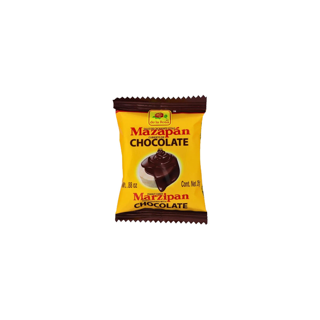 De La Rosa Mazapan con Chocolate - Chewy Peanut Candy with Chocolate 22g