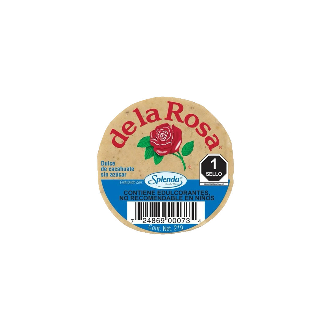 De La Rosa Mazapan sin Azúcar - Chewy Peanut Sugar-Free Candy 21g