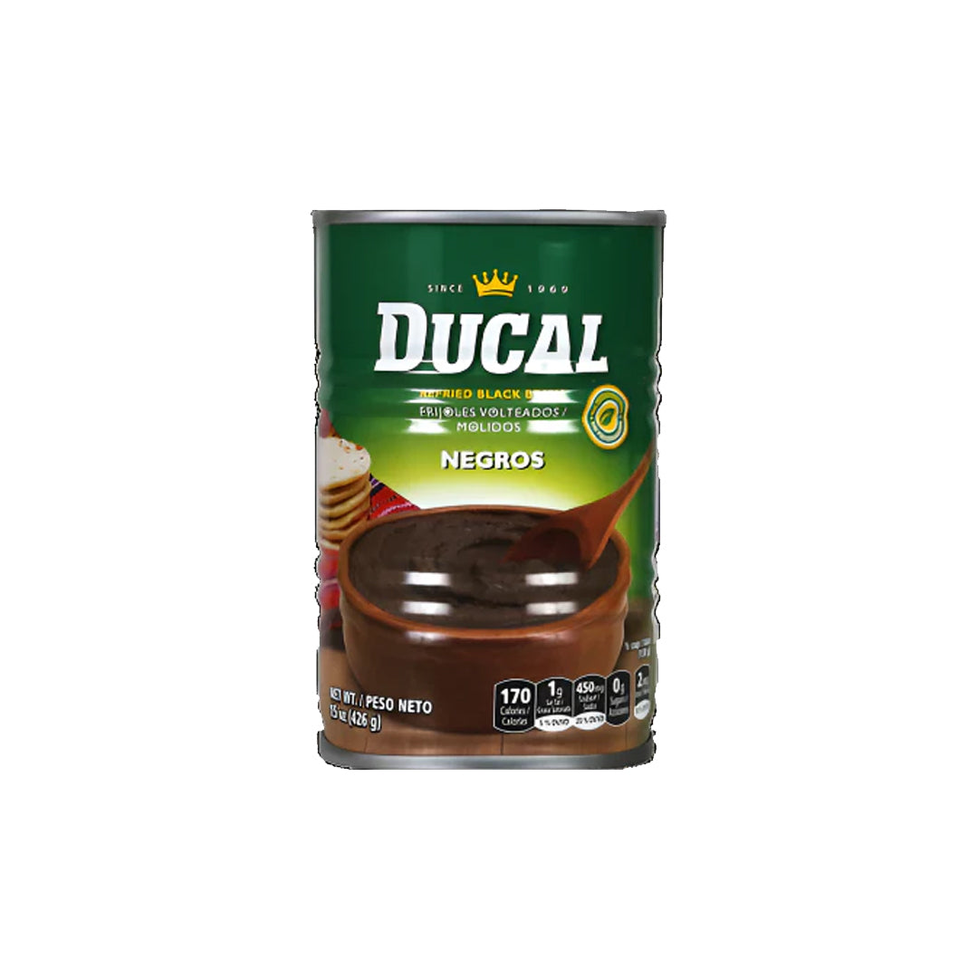 Ducal Frijoles Negros Refritos - Black Refried Beans 15oz (426g)