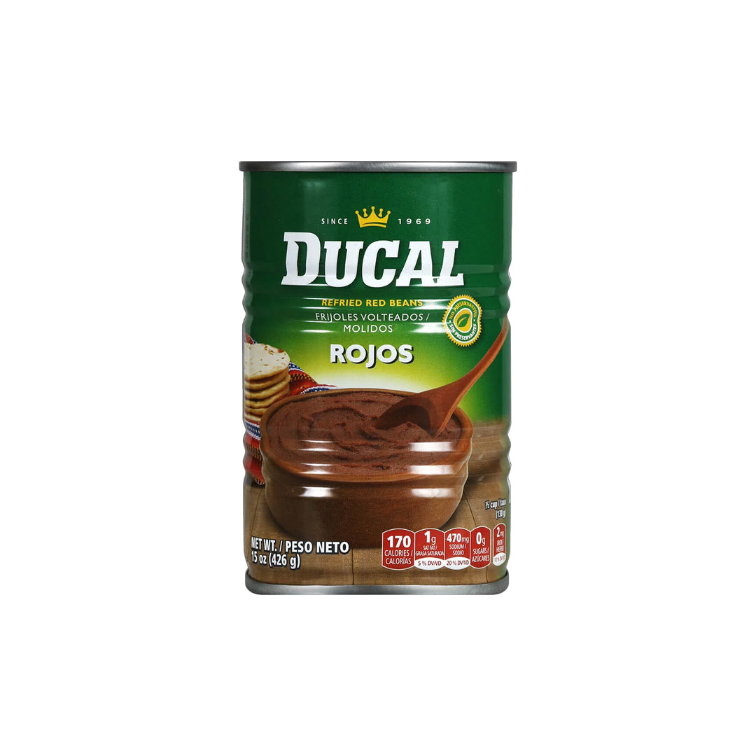 Ducal Frijoles Rojos Refritos - Red Refried Beans 15oz (426g)