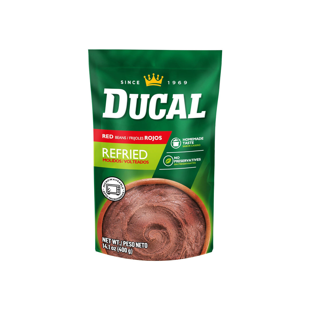 Ducal Frijoles Rojos Refritos Doypack - Red Refried Beans Doypack 14.1oz