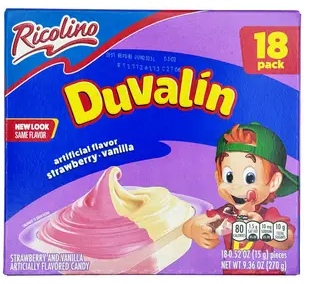 Ricolino Duvalin Fresa - Vainilla -Strawberry - Vanilla  Flavoured Candy 270g