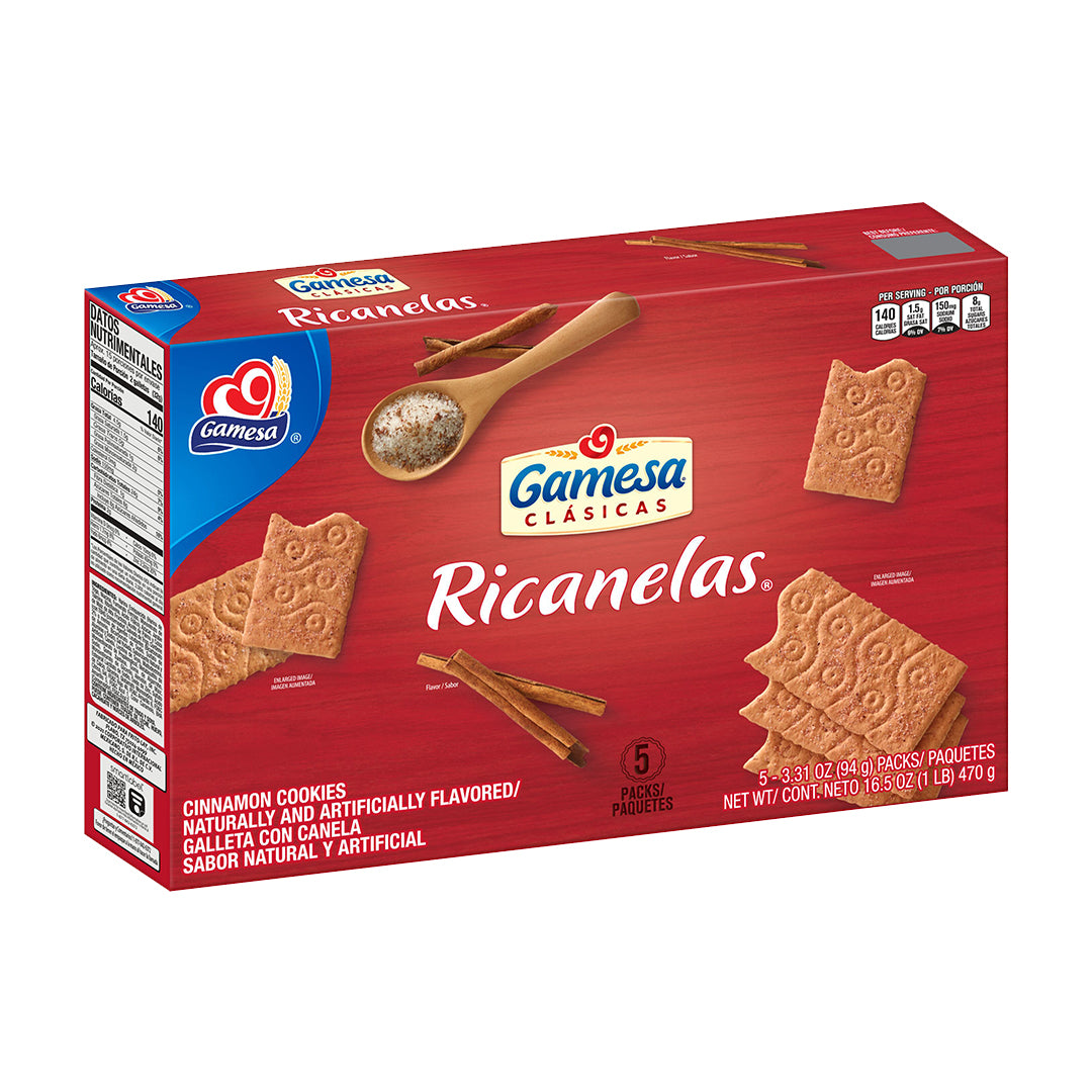Gamesa Ricanelas - Mexican Cinnamon Cookies Box 470