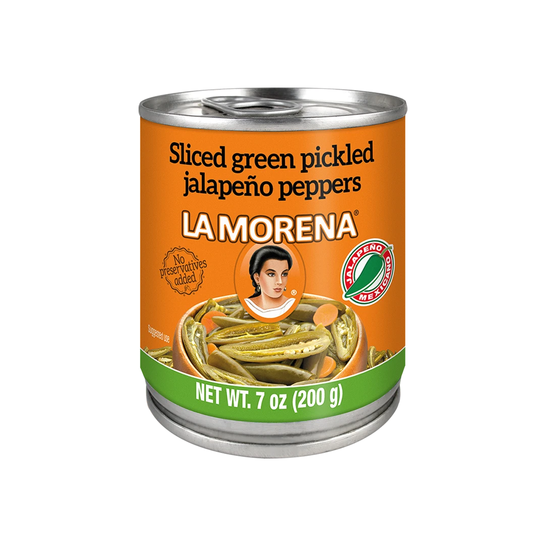 La Morena Jalapeños en Rodajas – Sliced Green Pickled Jalapeño Peppers 7oz