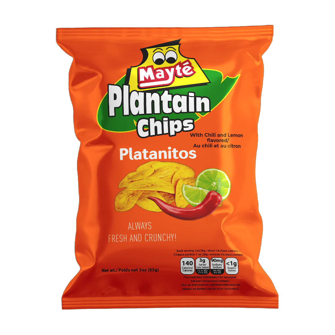 Mayté Platanitos con Chile & Limon - Plantain Chips Lime & Chili 85g