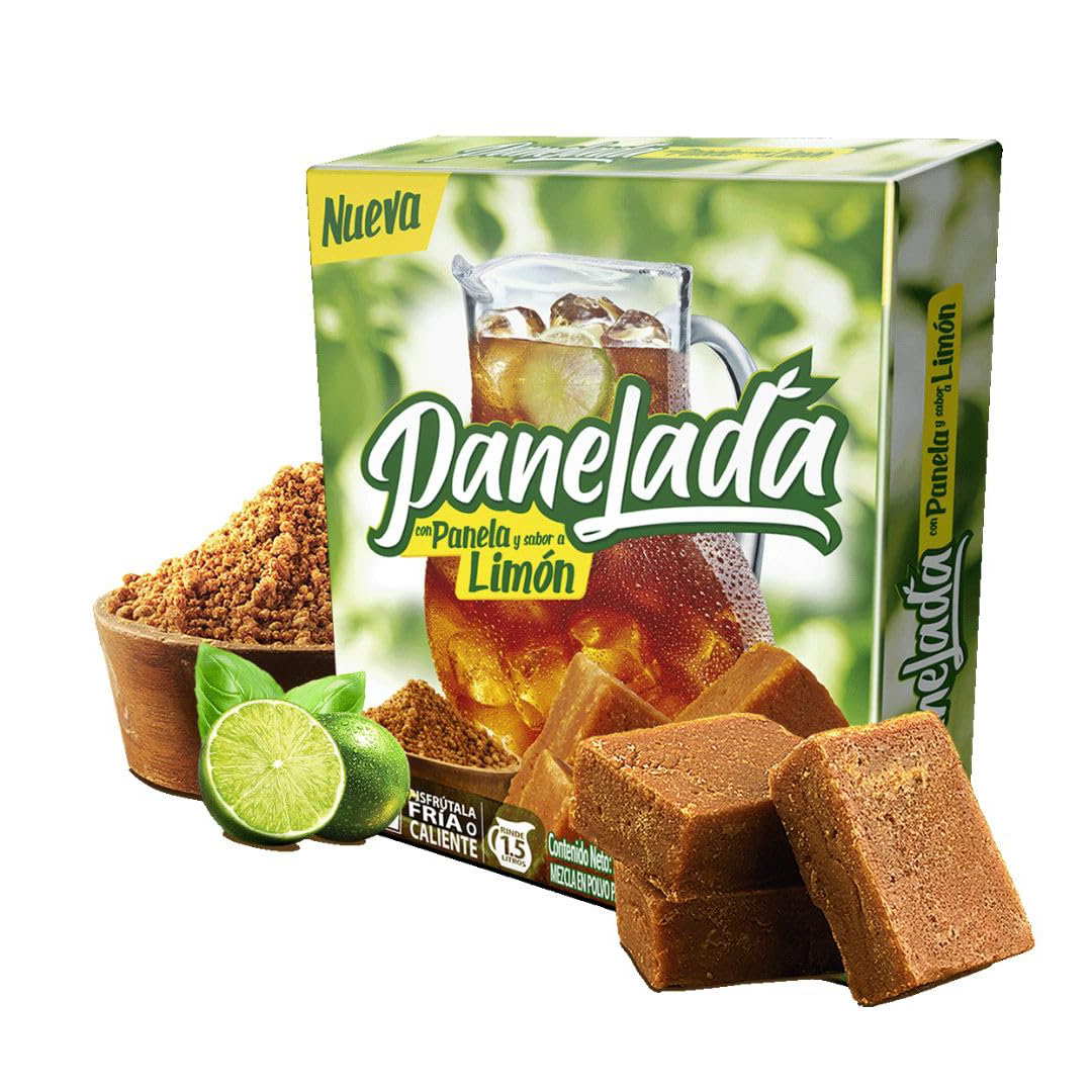 Panelada con Panela Sabor a Limón – Sugar Cane and Lime Drink 29g