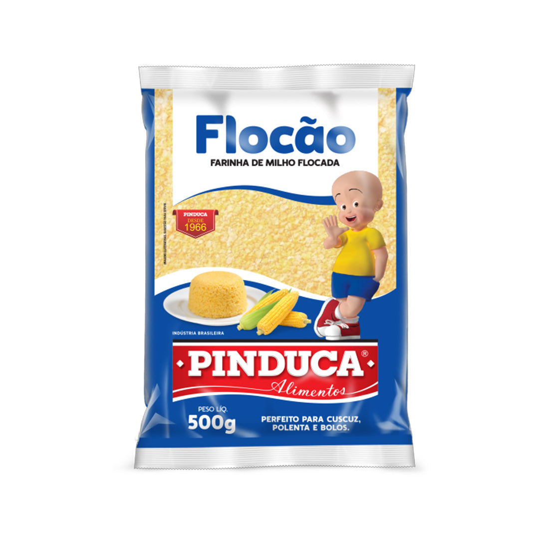 Pinduca Alimentos Flocao Farinha de Milho Flocada - Corn Flake Flour 500g