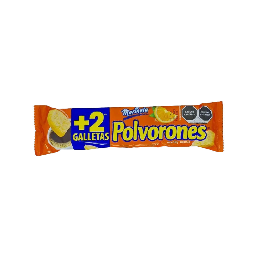 Marinela Polvorones Galletas sabor a Naranja - Shortbread Orange Cookies 148g