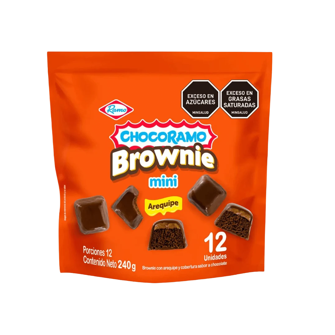 Ramo Chocoramo Mini Brownie con Arequipe – Chocolate Covered Brownies with Dulce de Leche 240g