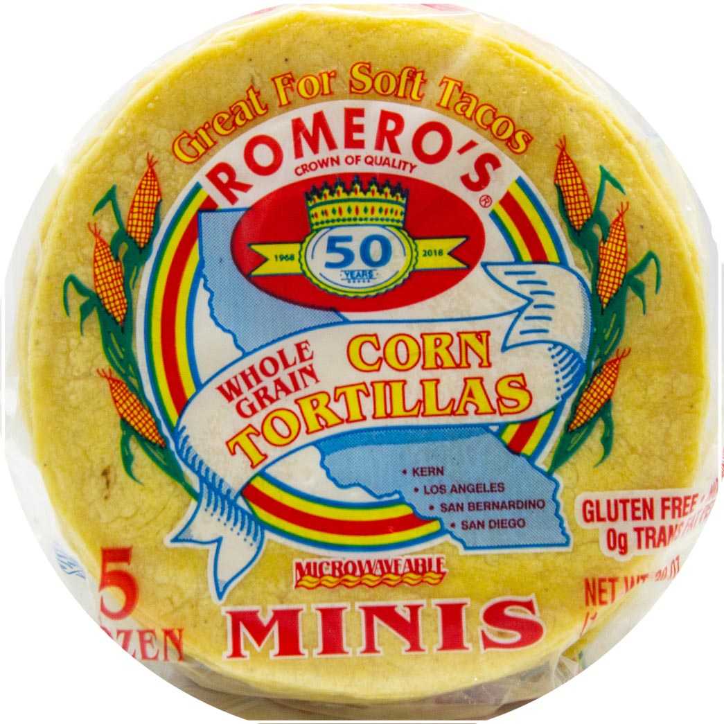 Romero's Yellow Mini Corn Tortillas - Tortillas de Maiz 4.3" 60 ct/ 850g