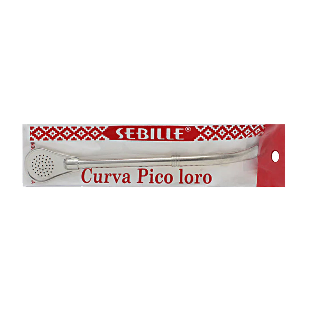 Sebille Bombilla para Mate Curva Pico Loro - Yerba Mate Straw