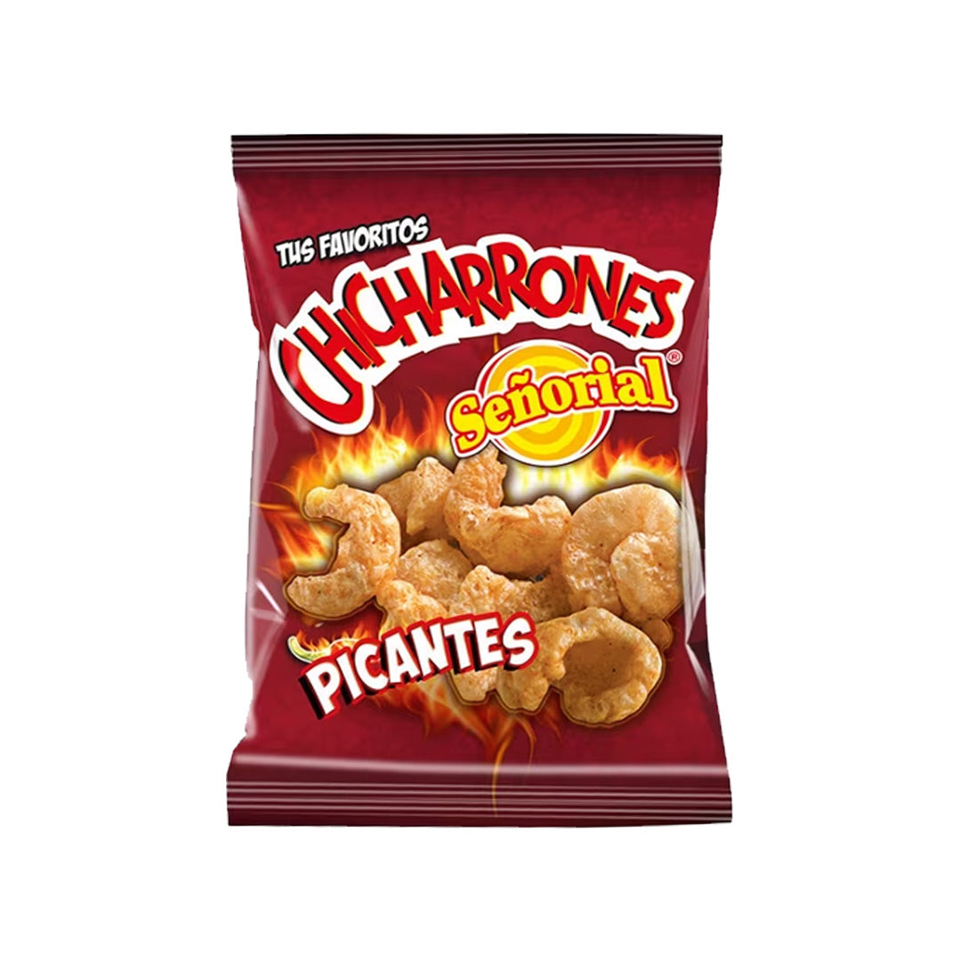 Señorial Chicharrones BBQ Picante - Spicy BBQ Crackling Pork Rinds 55g