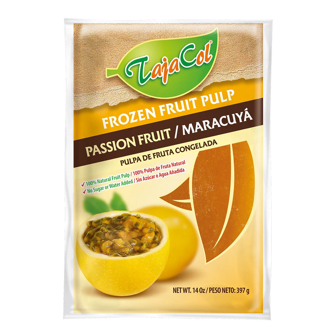 TajaCol Pulpa de Fruta de Maracuya - Frozen Passion Fruit Pulp 14oz