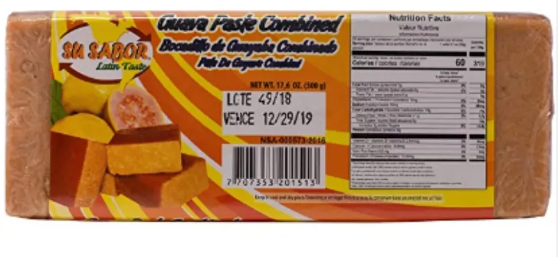 Su Sabor Bocadillo Lonja Combinado - Guava Paste combined  500g