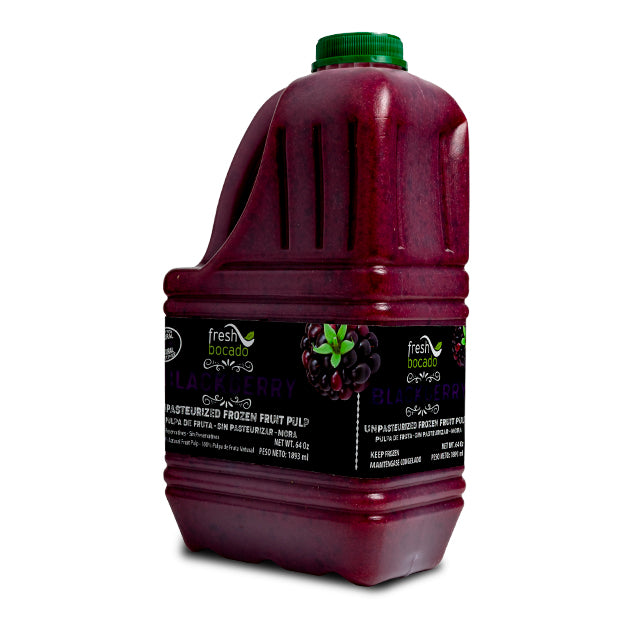 Fresh Bocado Pulpa de Fruta Mora - Blackberry Fruit Pulp 64oz