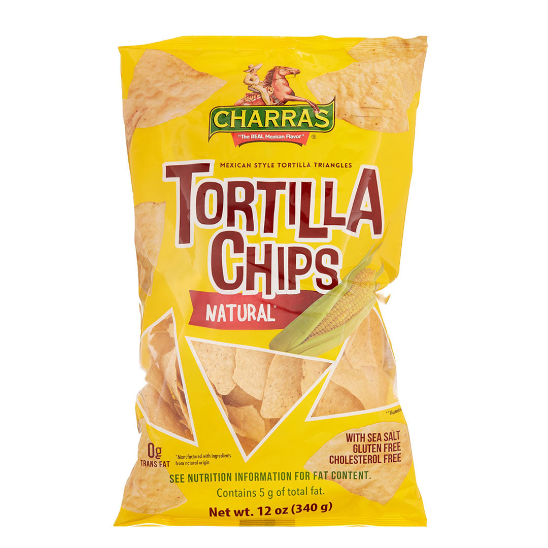 Charras Natural Tortilla Chips - Natural Corn Chips 340g