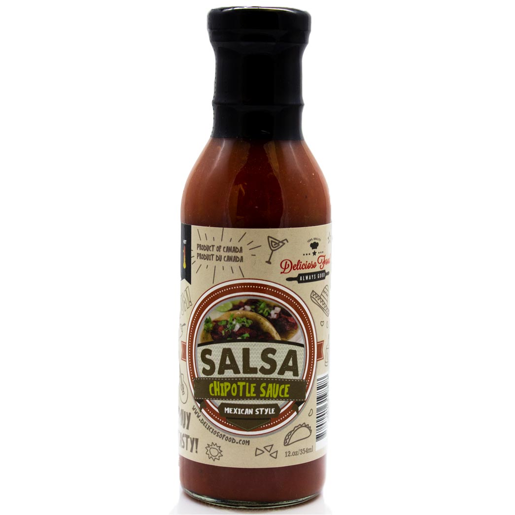 Delicioso Food Salsa Chipotle Picante - Hot Sauce 12oz (354ml)