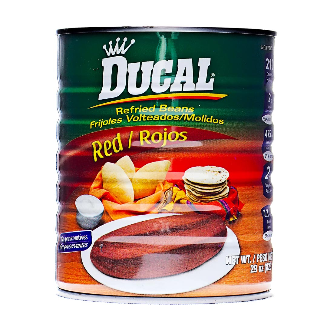 Ducal Frijoles Rojos Refritos - Red Refried Beans 29oz (823g)