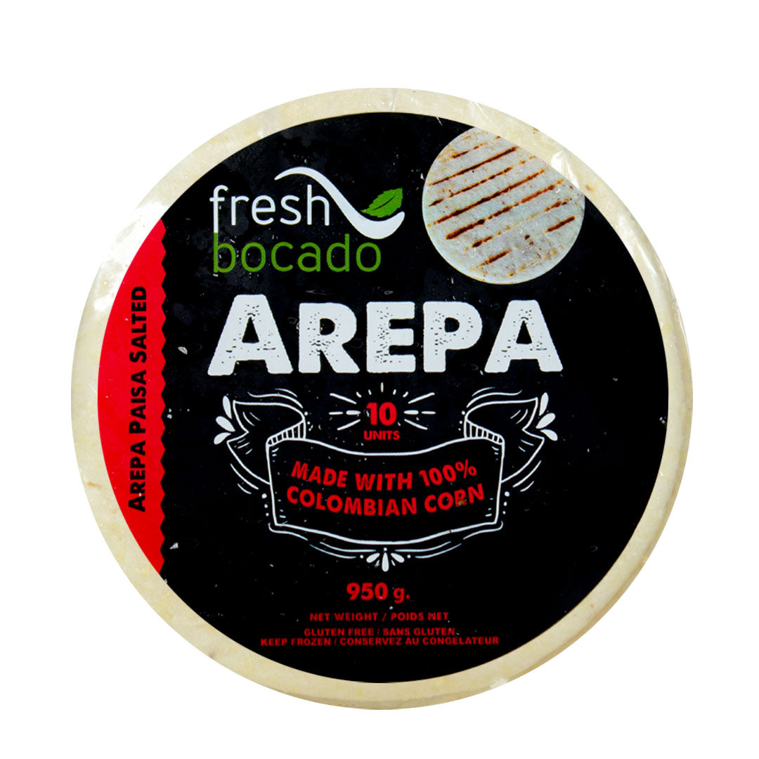 Fresh Bocado Arepa Paisa con Sal - Salted Paisa Corn Patty 10 units