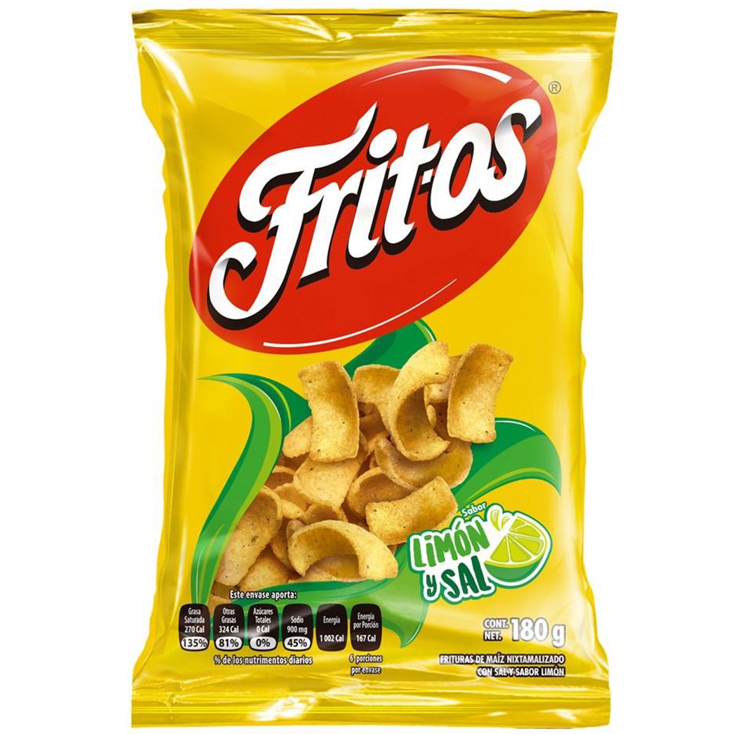 Sabritas Fritos Sal & Limon - Salt & Lime Corn Snacks-170g