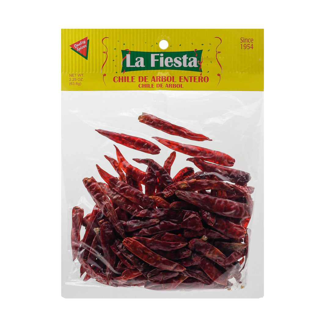La Fiesta Chile de Arbol Entero - Whole Rat's Tail Chile 63g