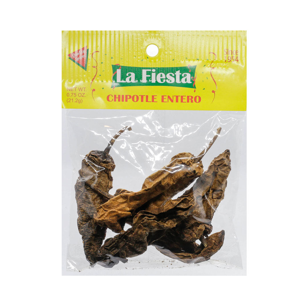 La Fiesta Chile Chipotle Entero - Whole Chipotle Chile 21g