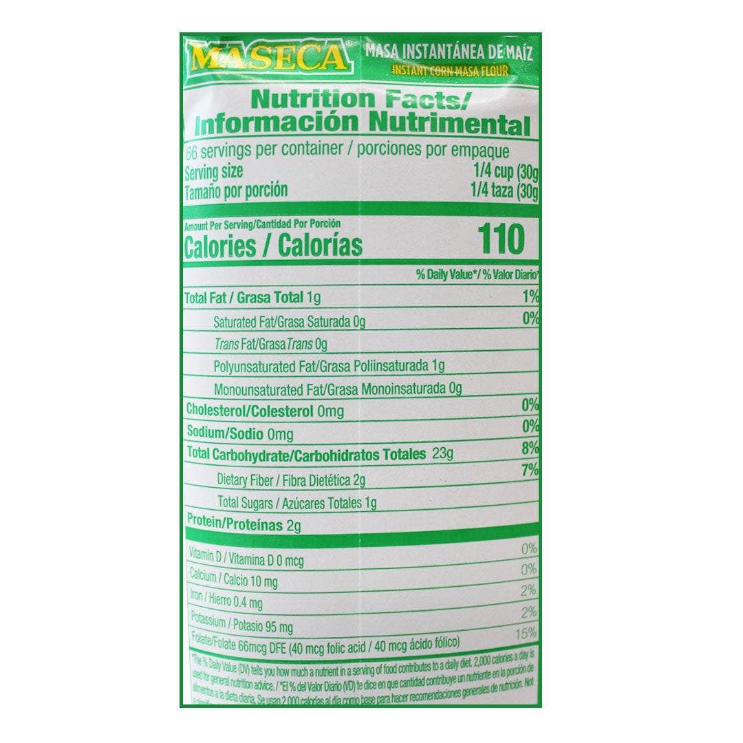 Maseca Masa de Maiz -  Instant Corn Flour Mix 2kg