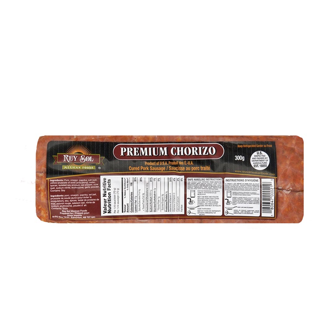 Rey Sol Chorizo Longaniza - Premium Mexican Chorizo 300g