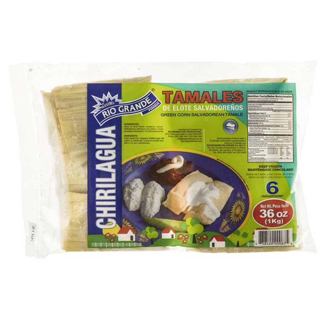 Rio Grande Tamales Elote Chirilagua - Frozen Corn Tamales