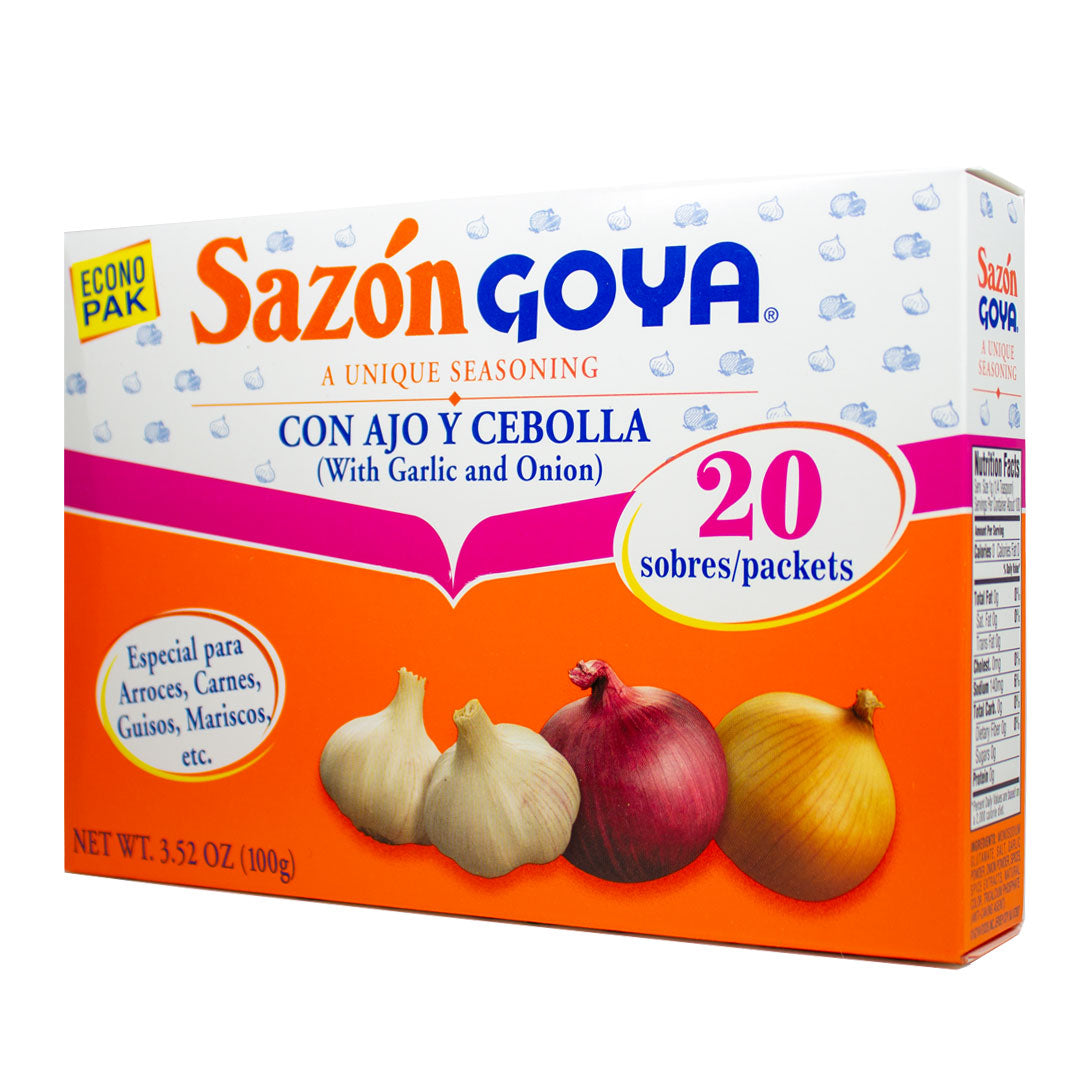 Goya Sazon con Ajo & Cebolla - Garlic & Onions Seasoning  3.52oz (100g)