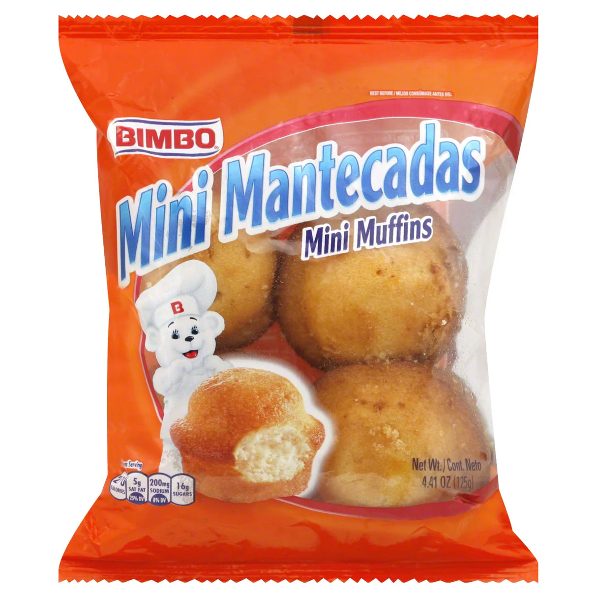 Bimbo Mini Mantecadas - Vanilla Mini Muffins 4 Pack 125g