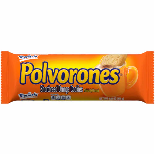 Marinela Polvorones Galletas sabor a Naranja | Polvorones Shortbread Orange Cookies 250g