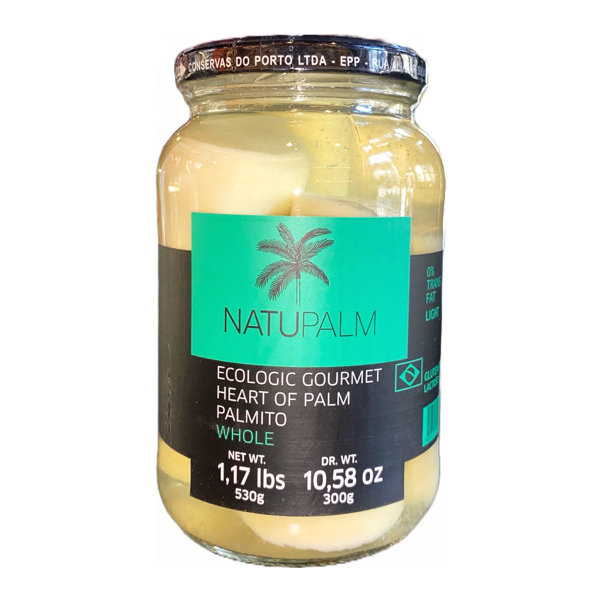 Natupalm Corazones de Palma Entero / Natupalm Heart of Palm Palmito Whole 530g