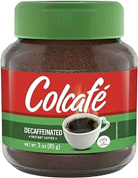 Colcafe Café Descafeinado Instantáneo - Decaffeinated Instant Freeze Dried Soluble Coffee 85g