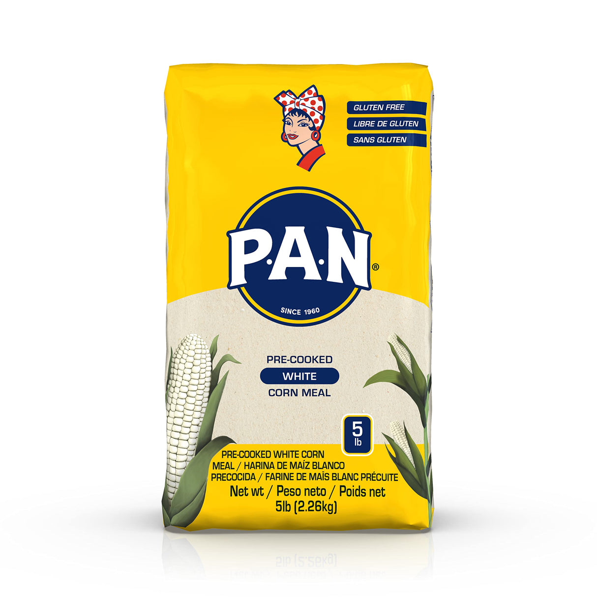 P.A.N Harina Blanca - Pre-cooked White Corn Meal 5LB