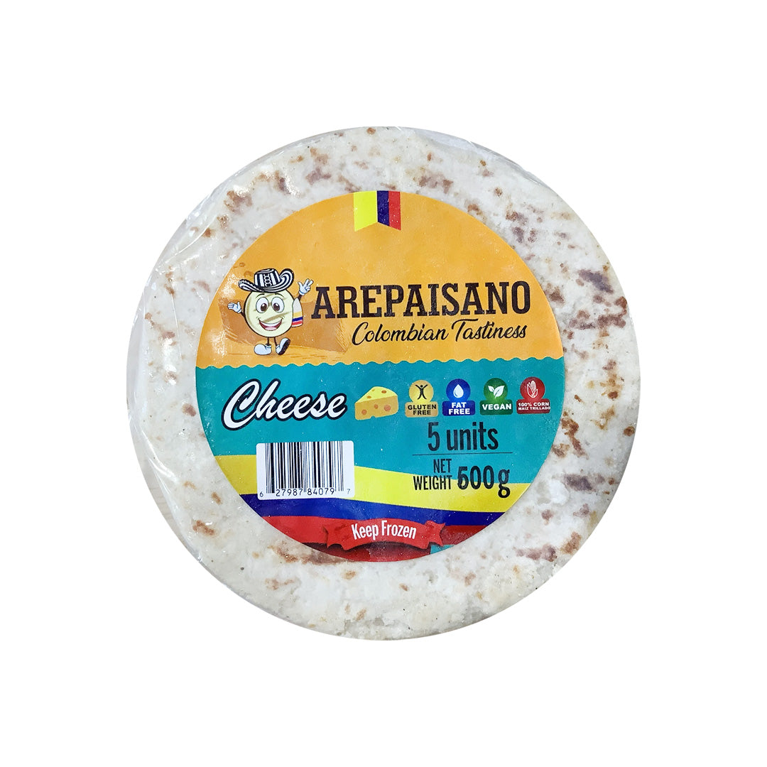 Arepaisano Arepas de Queso Delgadas - Thin Cheese Arepas 5 Pack