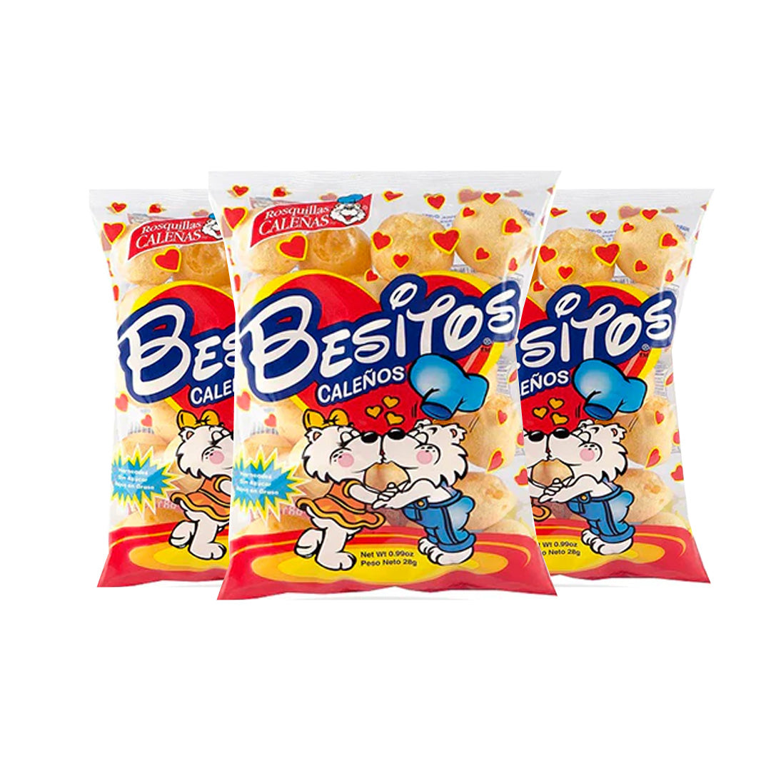 Caleñas Rosquillas Besitos - Cassava Snack 6 Pack 30g