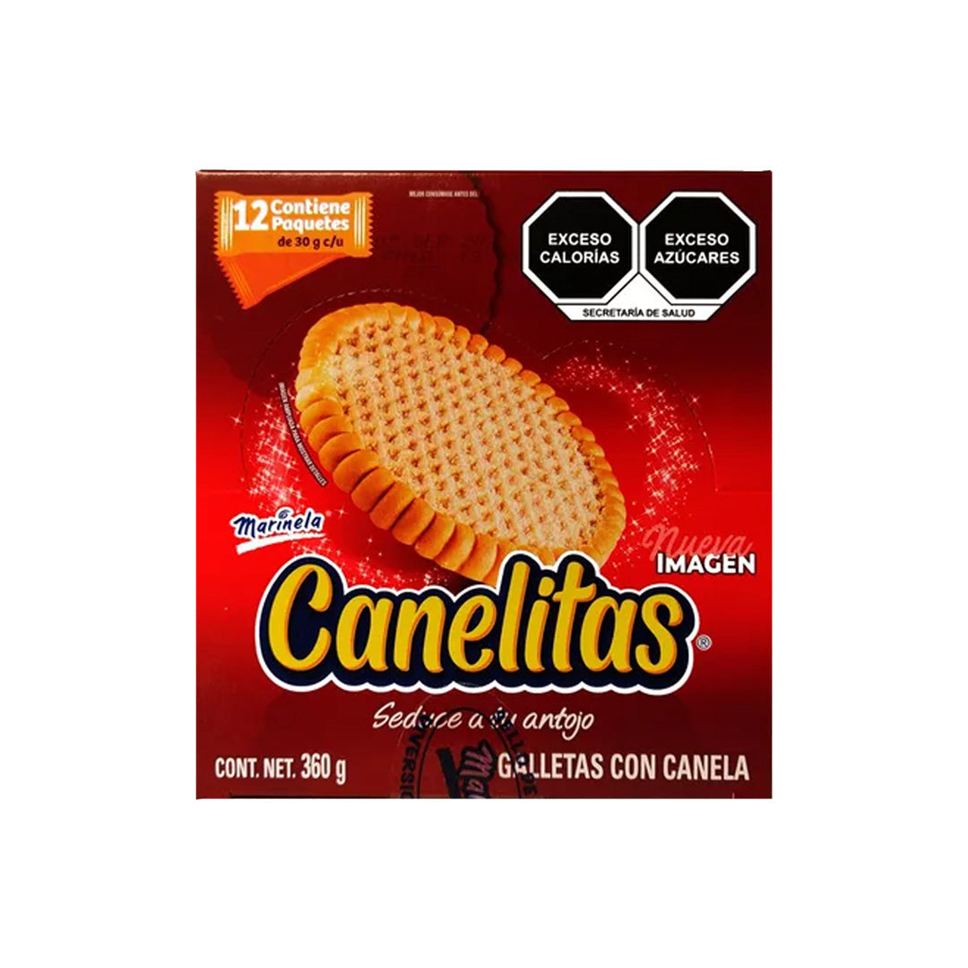 Marinela Canelitas Caja - Canelitas Cinnamon Cookies Box 360g