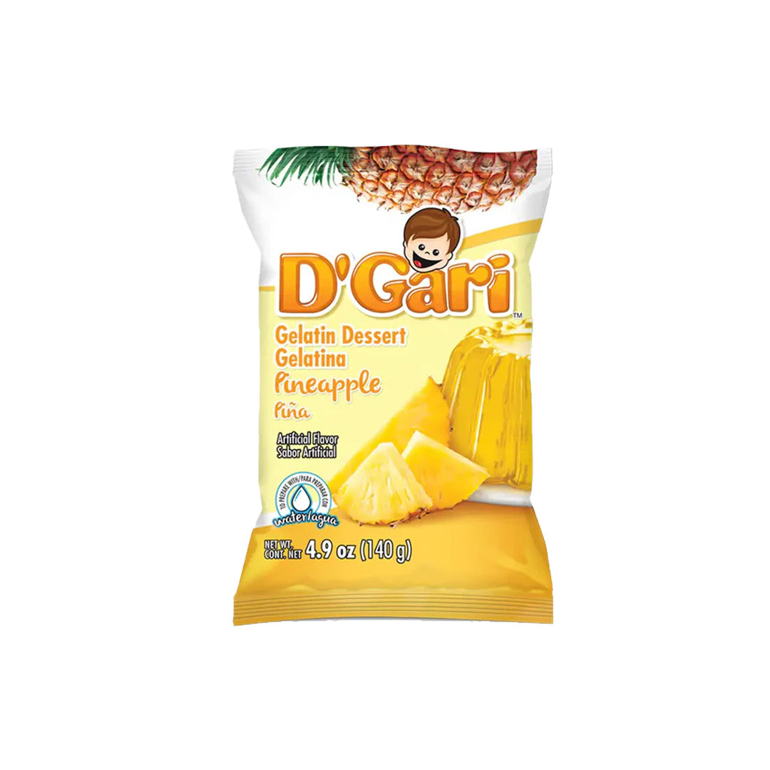 D' Gari Gelatina de Piña -  Pineapple Gelatin Dessert Mix 120g
