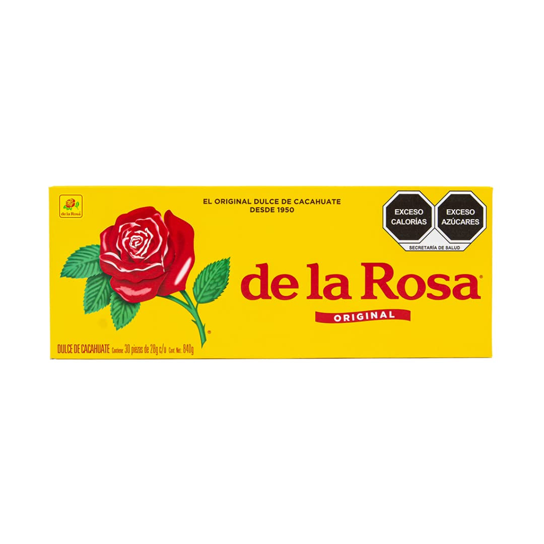 De La Rosa Mazapan 30 Pack - Chewy Peanut Candy 840g