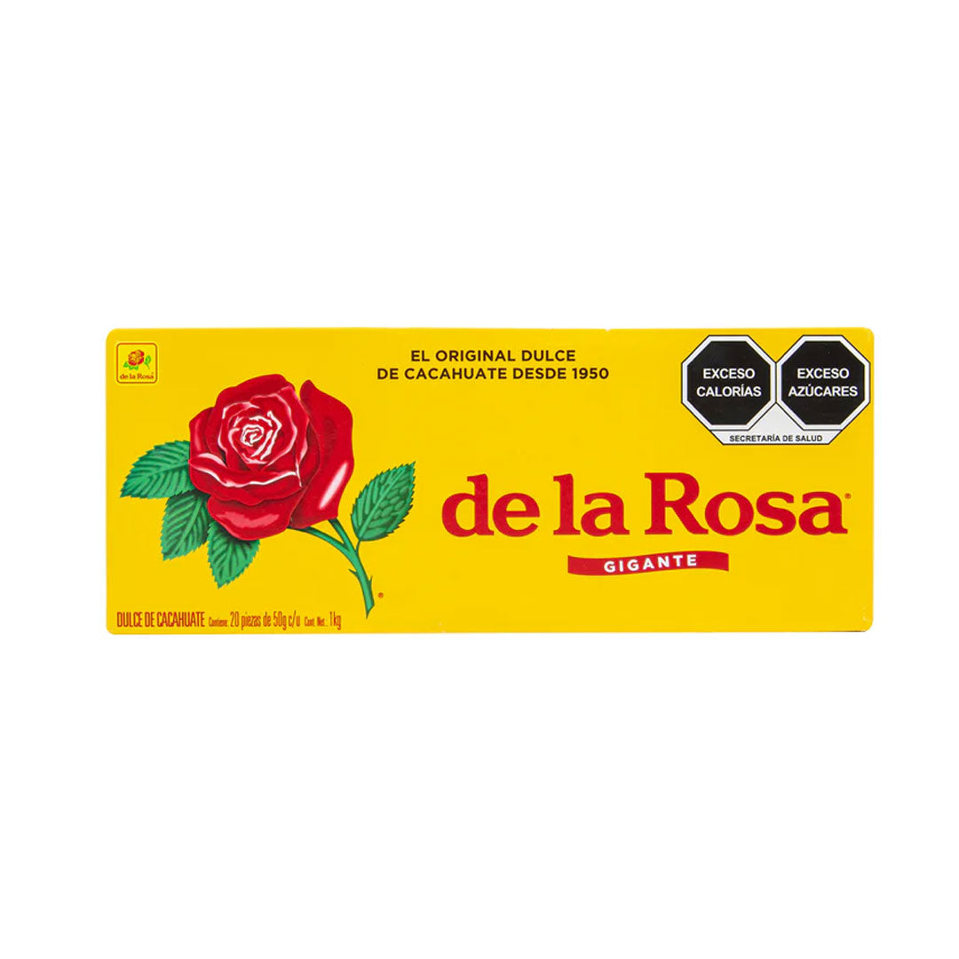 De La Rosa Mazapan Gigante 20 Pack - Chewy Peanut Candy 1kg