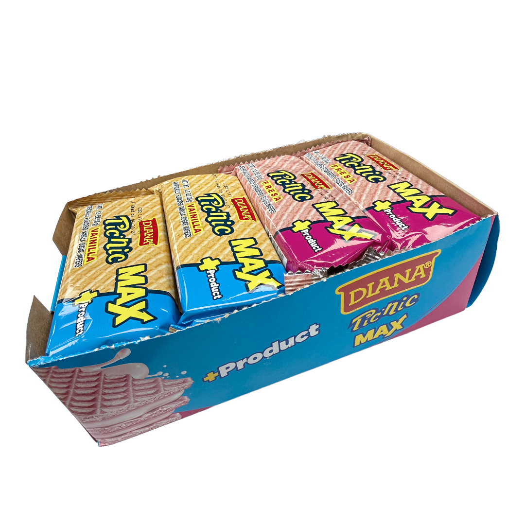 Diana Picnic Wafer MAX Vainilla y Fresa – Vanilla & Strawberry Wafers 1.27oz