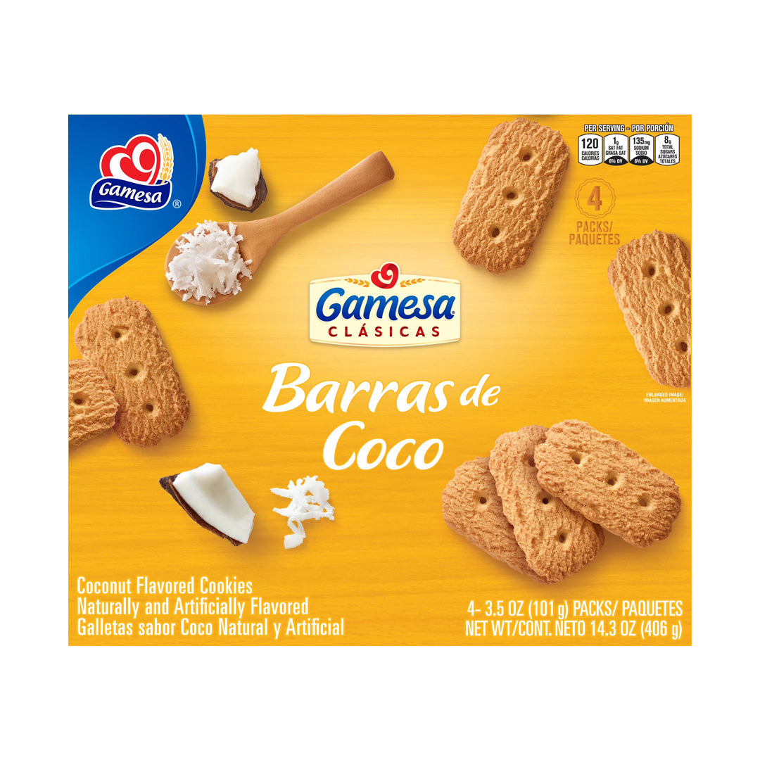 Gamesa Barras de Coco - Coconut Flavoured Cookies 405g