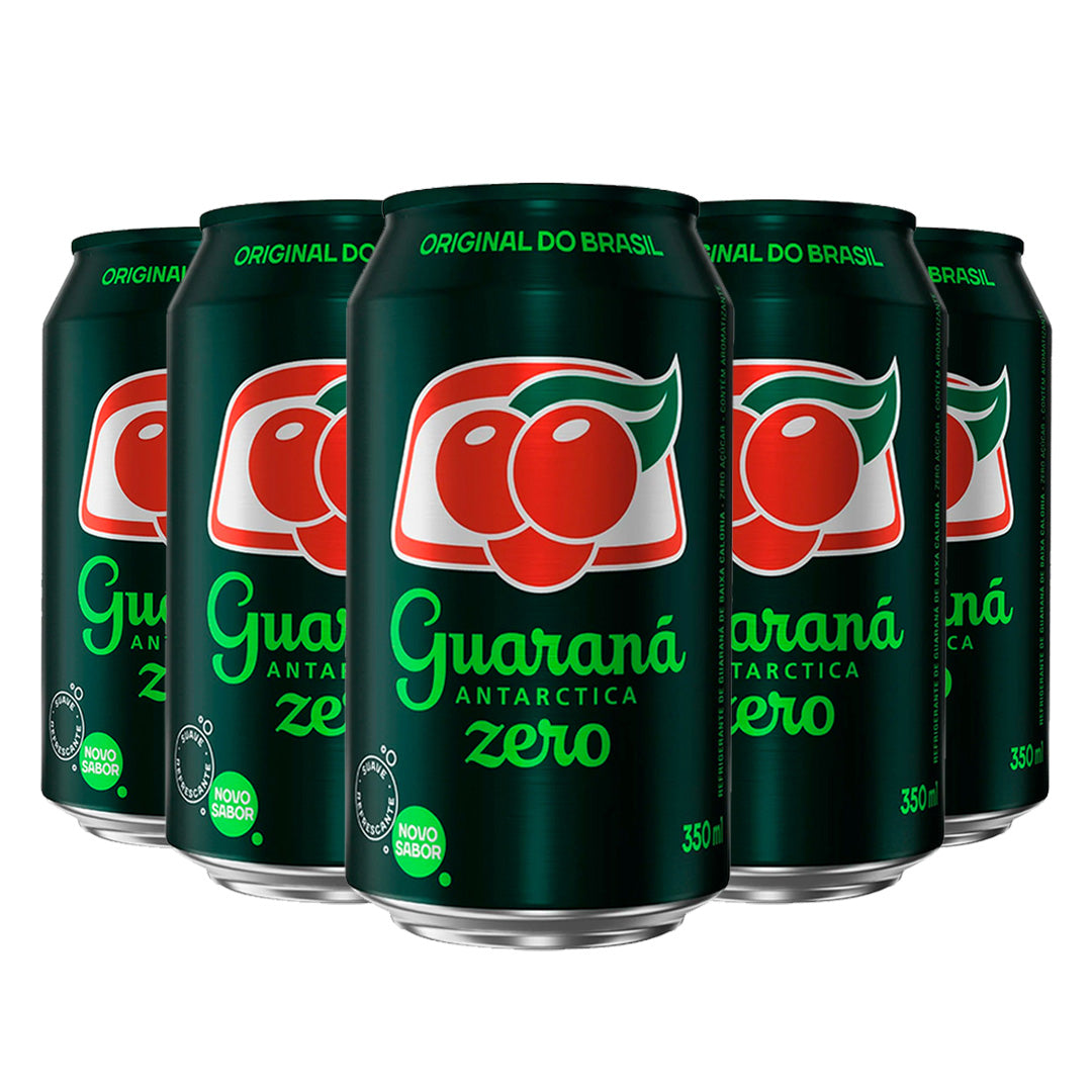 Guaraná Antarctica Zero - Zero Sugar Brazilian Soft Drink Can 12oz