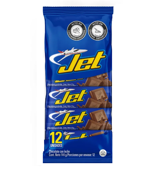 Jet Chocolate con Leche -  Milk Chocolate 12 Pack