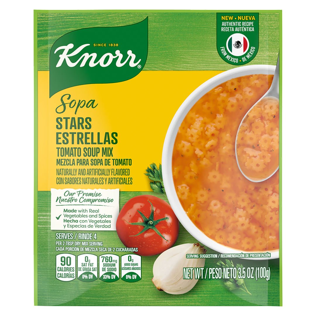 Knorr Estrellas con Tomate – Tomato Based Star Pasta  Mix 100g