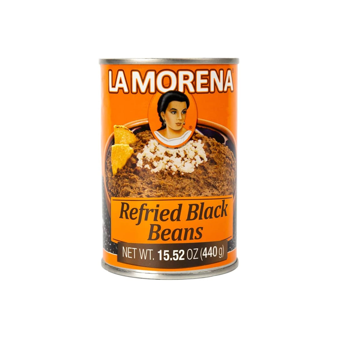 La Morena Frijoles Negros Refritos - Refried Black Beans 15oz (440g)